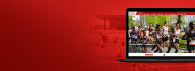 Macbook mit geöffneter Website des Berliner Halbmarathon